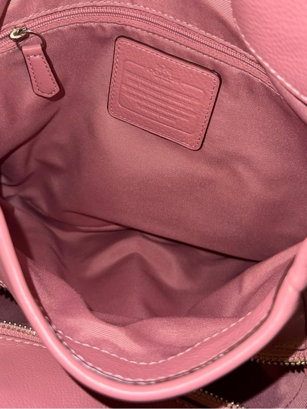 COACH Phoebe Pebbled Leather Shoulder Hand Bag Shadow Rose Pink NWT F34495 - Picture 16 of 16
